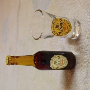 Guinness Miniature Glass/Beer Bottle Set